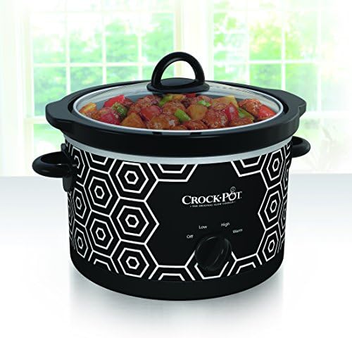 4.5 Quart Portable Slow Cooker – Black & White - Curated Catalog H1