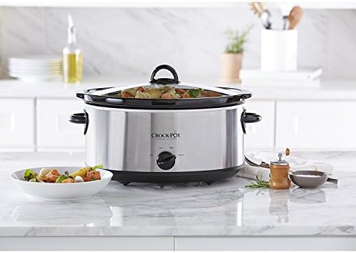 7 Quart Oval Manual Slow Cooker – Stainless Steel - Curated Catalog T8