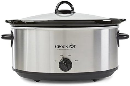 7 Quart Oval Manual Slow Cooker – Stainless Steel - Curated Catalog T8