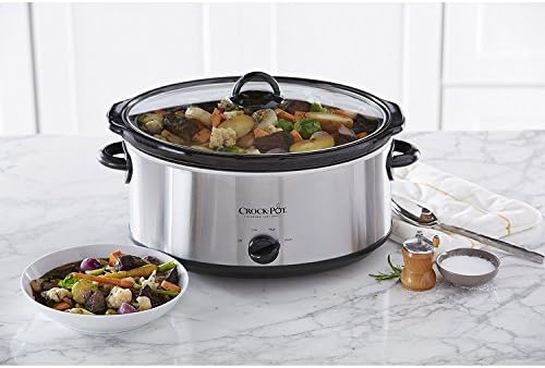 7 Quart Oval Manual Slow Cooker – Stainless Steel - Curated Catalog T8