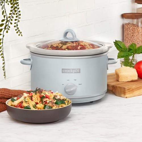 4.5 Quart Manual Slow Cooker – Macaroon Blue - Curated Catalog J6
