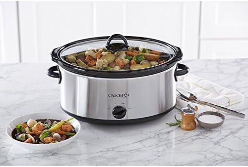 7 Quart Oval Manual Slow Cooker – Stainless Steel - Curated Catalog T8