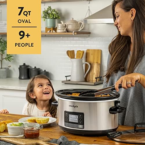 7 Quart Portable Programmable Slow Cooker with Timer - Curated Catalog T4