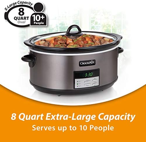 8 Quart Programmable Slow Cooker with Auto Warm - Curated Catalog G4