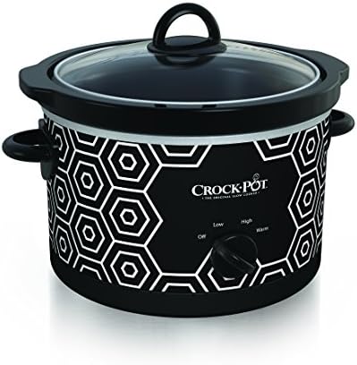 4.5 Quart Portable Slow Cooker – Black & White - Curated Catalog H1