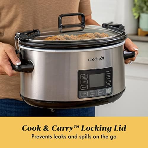 7 Quart Portable Programmable Slow Cooker with Timer - Curated Catalog T4