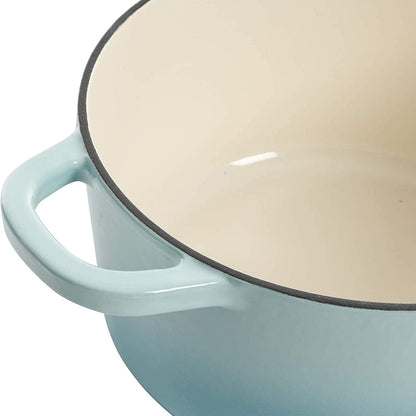 3 Quart Enameled Cast Iron Dutch Oven – Aqua - Curated Catalog P4
